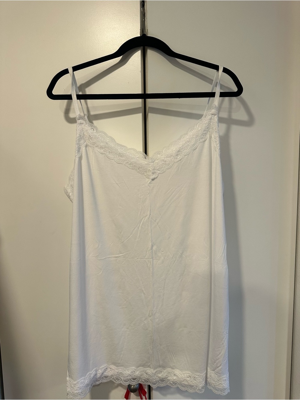 NWT 22/24 Lane Bryant White Lace Trim Tank Cami - Picture 6 of 14